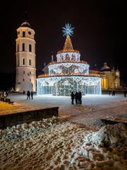 December in Cathedral Square, Vilnius