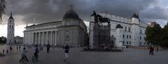 Cathedral Square in Vilnius with Gediminas' Tower and Vilnius Cathedral