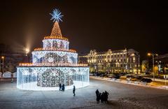 Christmas Tree in Cathedral Square, Vilnius