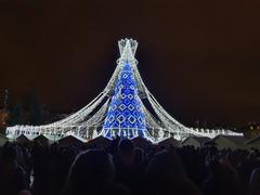 Christmas tree in Vilnius Cathedral Square, 2019