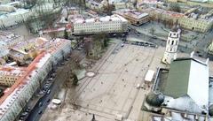 Aerial view of Cathedral Square in Vilnius