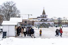 Cathedral Square in Vilnius during December