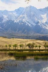 Katpana Skardu place with water desert and mountain