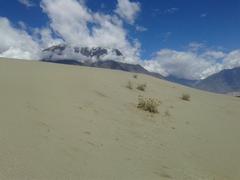 Skardu cold desert landscape with mountainous backdrop