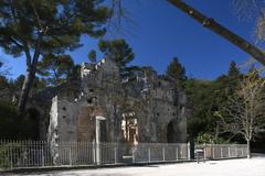 Nîmes Temple de Diane in Jardins De La Fontaine, ancient Roman ruins