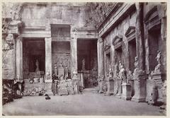 Courtyard of the Temple of Diana in Nîmes circa 1859