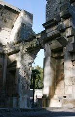 Entrance of Temple of Diana in Nîmes