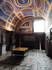 Arched interior view of Thorvaldsens Museum in Copenhagen, Denmark