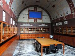 Interior view of Thorvaldsens Museum in Copenhagen with sculptures by Bertel Thorvaldsen