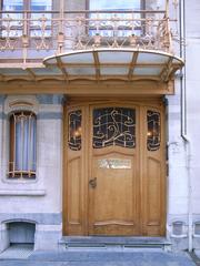 Front door of Victor Horta Museum in Brussels