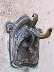 Doorbell of architect Victor Horta's house, now the Horta Museum, in Saint-Gilles, Brussels