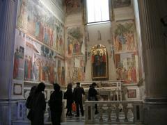 Frescoes inside Cappella Brancacci in Florence