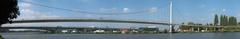 Nesciobrug bridge in Amsterdam with Zeeburgerbrug in the background