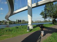 Nescio Bridge in Amsterdam built for pedestrians and cyclists