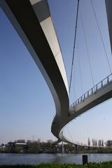 Amsterdam city bridge and canal pathway