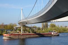 Detail view of the Nescio Bridge in Amsterdam