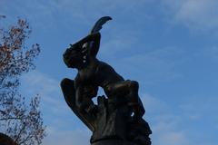 Fountain of the Fallen Angel in El Retiro Park, Madrid