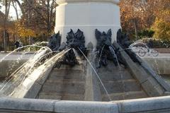 El Retiro Park Fountain of the Fallen Angel in Madrid