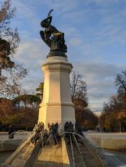 Fountain of the Fallen Angel in El Retiro Park, Madrid