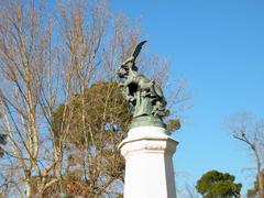 Statue of the Fallen Angel in Retiro Park, Madrid