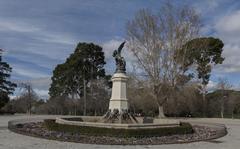 The Fallen Angel statue in El Retiro Park, Madrid