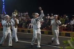 7th Fleet Band performing at India's International Fleet Review 2016