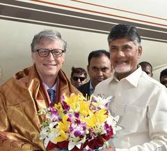 CBN with Bill Gates at Visakhapatnam