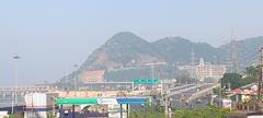 2022 view of Vijayawada from a train