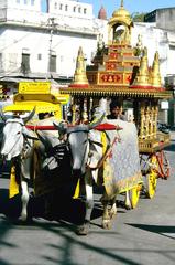 Processional cart on Holi in Ajmer, Rajasthan, India