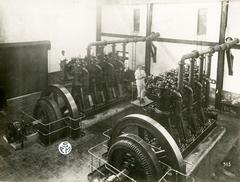 Inside view of machine room at Ajmer power plant with diesel alternators by SEM-Carels