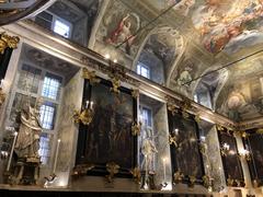 interior of Cappella dei Mercanti in Torino featuring ornate design and art