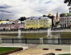 View of the Kadashevskaya Embankment in Moscow