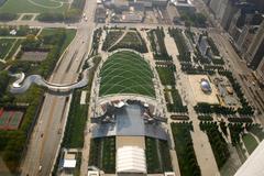 Millennium Park Chicago aerial view