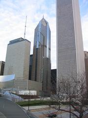 Aon Center and Two Prudential Plaza skyscrapers in Chicago