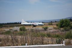 Old airplane outside Morelia airport in Mexico