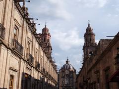 intricate architectural detail in Morelia, Michoacán, Mexico