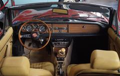 interior of Fiat 124 Spider at Topacz Automotive Museum