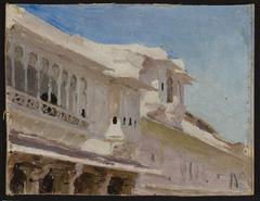 painting of houses in Udaipur