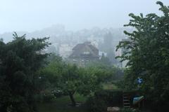 Intense rain in Libeň, Prague