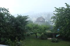 intense rain in Libeň, Prague