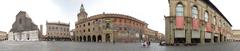 panoramic view of Piazza Maggiore in Bologna