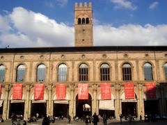 Facade of Palazzo del Podestà in Piazza Maggiore, Bologna