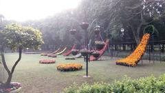 Lal Bagh Botanical Garden pathway with lush greenery