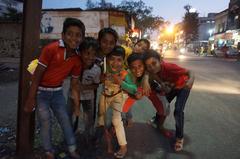 Aurangabad boys playing in Maharastra, India