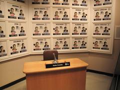 replica of Walter Cronkite's election news studio