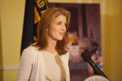 Caroline Kennedy speaking at the National Archives event in Washington, DC