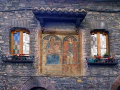 Assisi town center with historic architecture