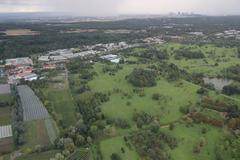 Arboretum de Chèvreloup aerial view in Rocquencourt, France