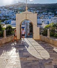 panoramic view of Levkes village on the Island of Paros