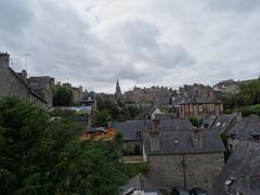 Panoramic view of Dinan town with historic architecture and scenic river